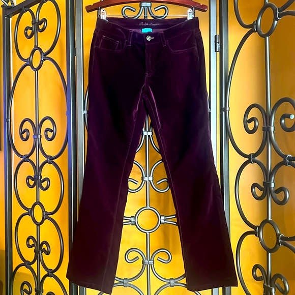 RALPH LAUREN Hampton Red Velvet Pants - Picture 2 of 16